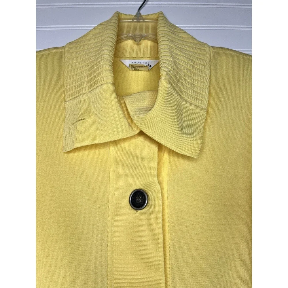Exclusively Misook- Match Cardigan Sweater Set Santana Knit Yellow Medium - Picture 7 of 16